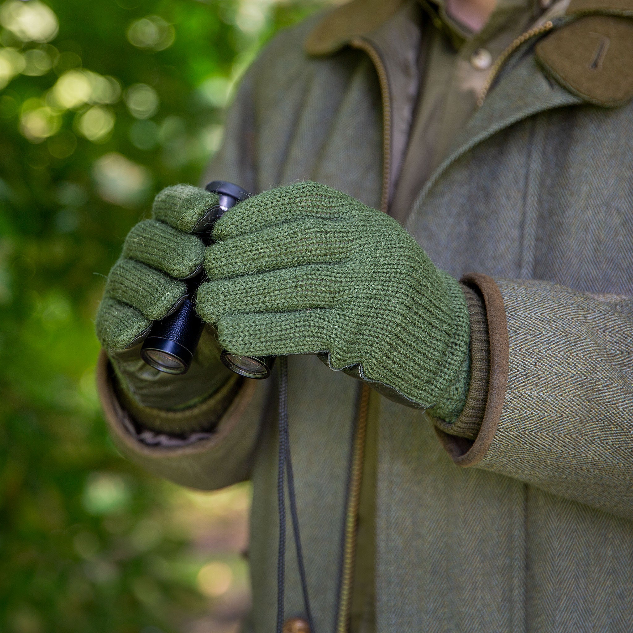 Browning Knitted Shooting Gloves with Leather Palm Dents