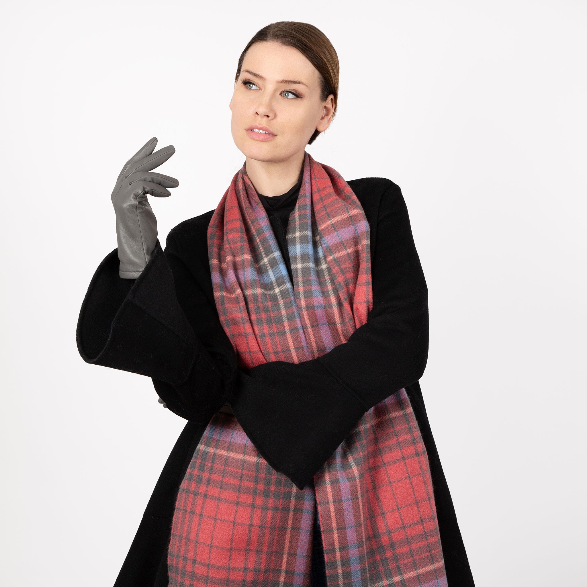 小物 TENDERLOIN SCARF CHECKER Checkers Lambswool Scarf - Burgundy – Kiltane