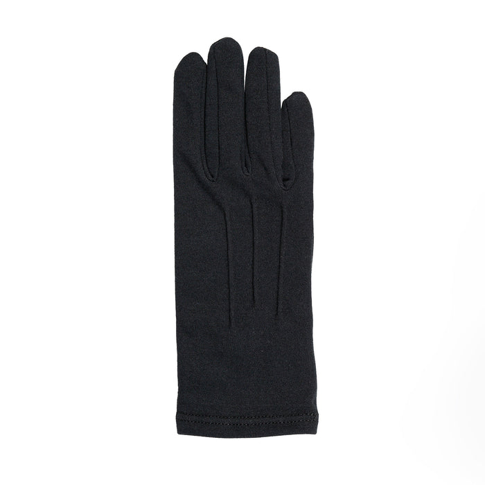 Women's three-point cotton gloves in black right