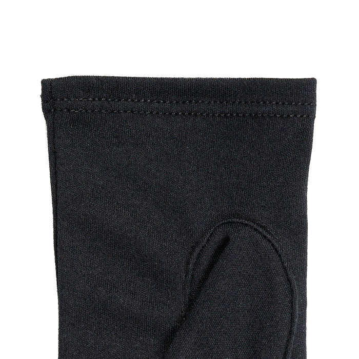 Women's three-point cotton gloves in black left cuff