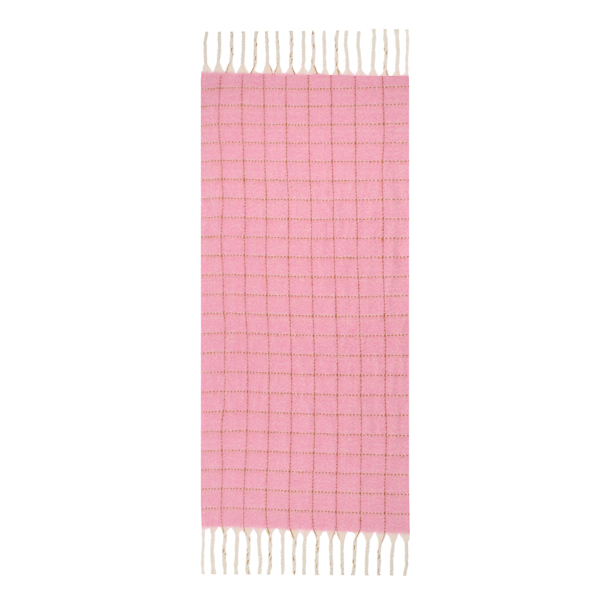 Women's Dotted Windowpane Check Scarf with Tassels | Dents