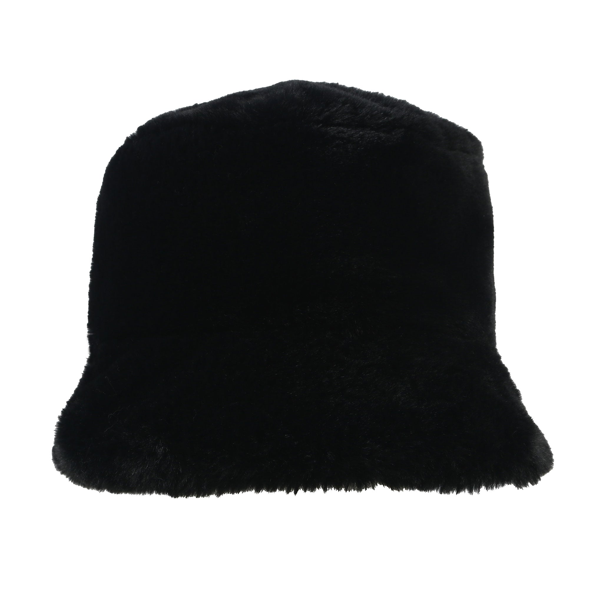 Women s Faux Fur Bucket HatBlack One