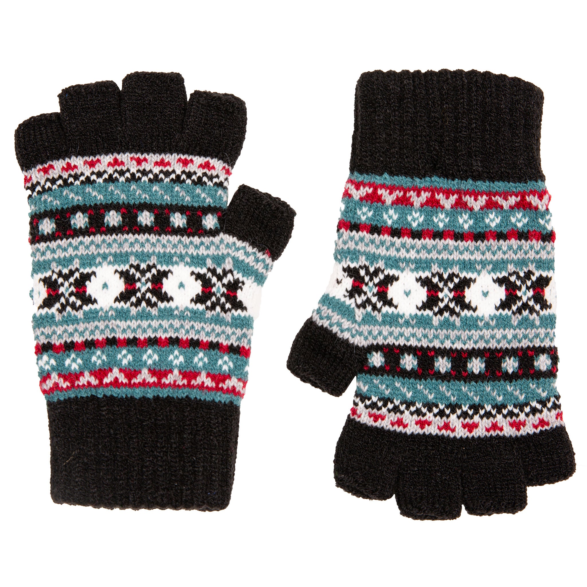 Women's Fingerless Jacquard Fair Isle Knitted Gloves | Dents