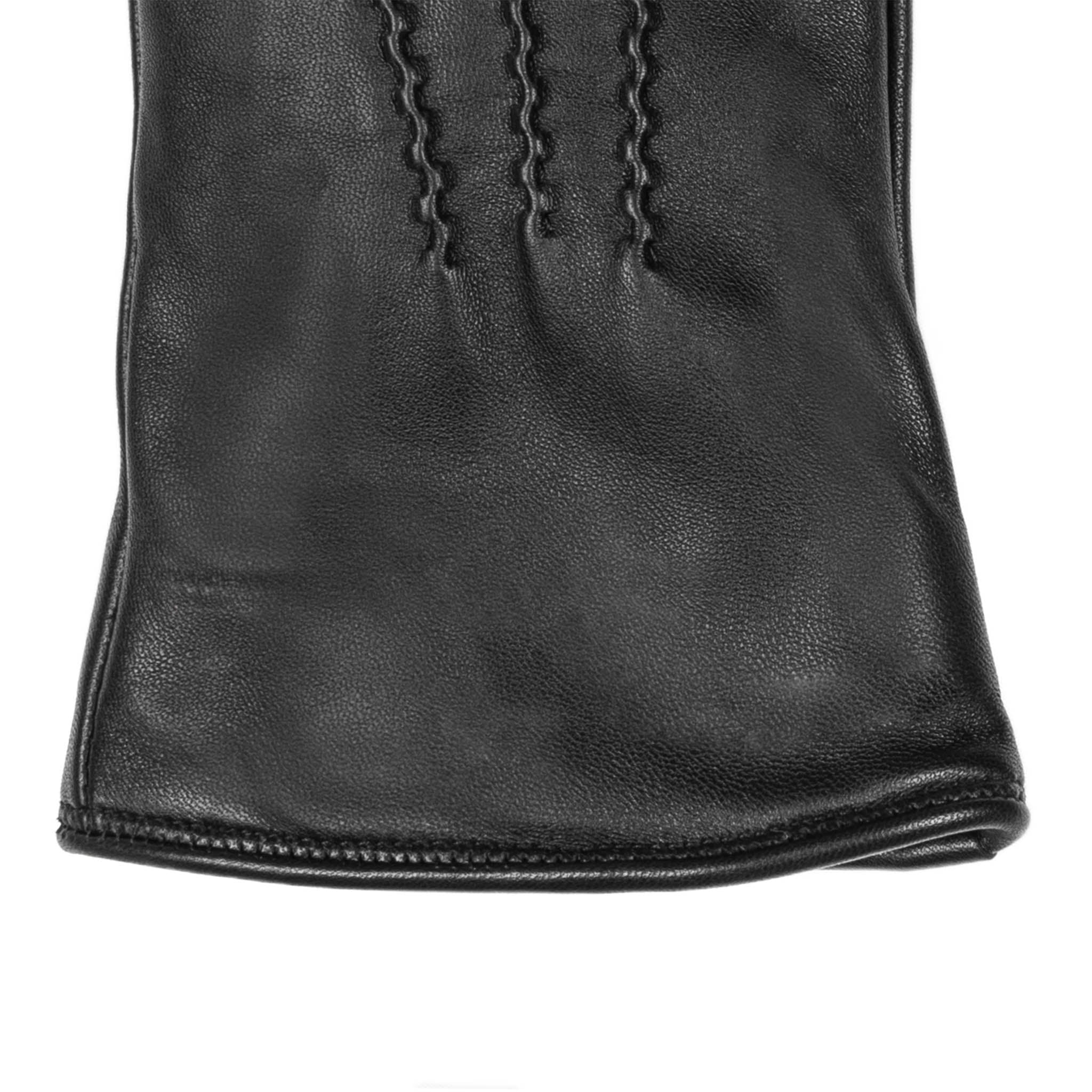 Women's Heritage Touchscreen Three-Point Fur-Lined Leather Gloves