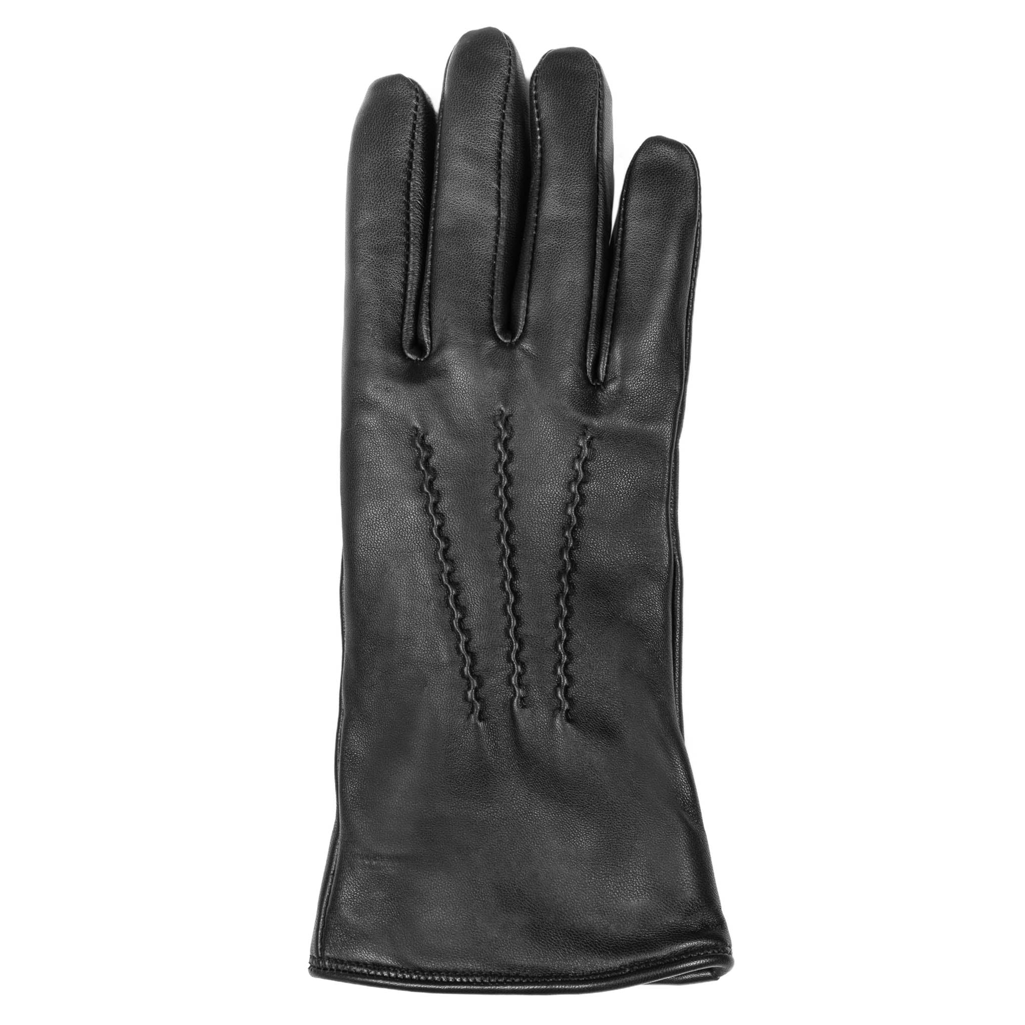 Women's Heritage Touchscreen Three-Point Fur-Lined Leather Gloves