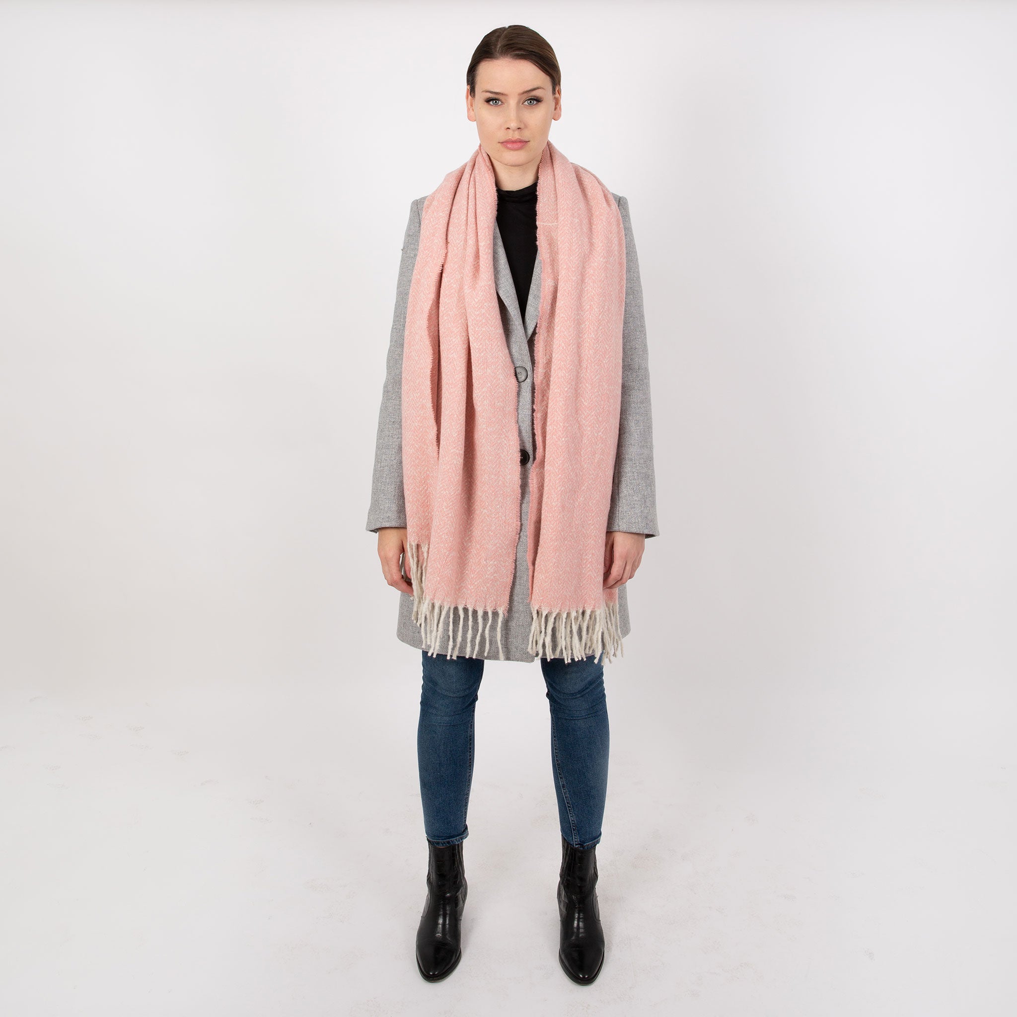 Women's Herringbone Scarf with Tassels | Dents
