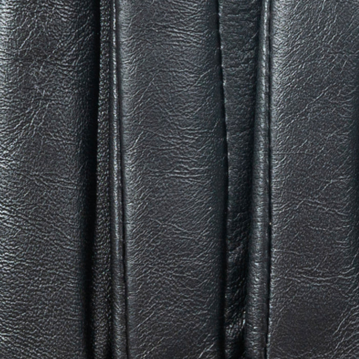 Women's Single Point Lined Leather Gloves in Black Fingers