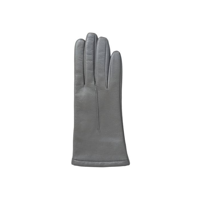 Women's Single Point Lined Leather Gloves in Charcoal Right