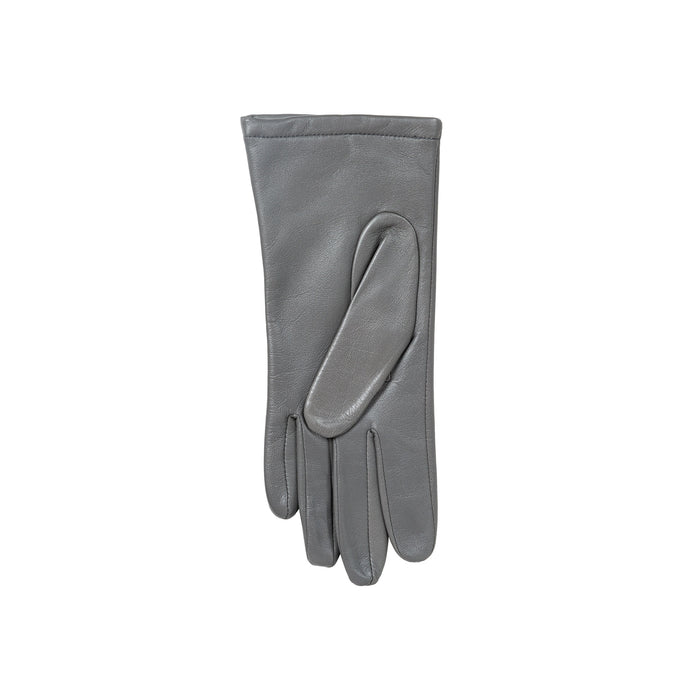 Women's Single Point Lined Leather Gloves in Charcoal Left