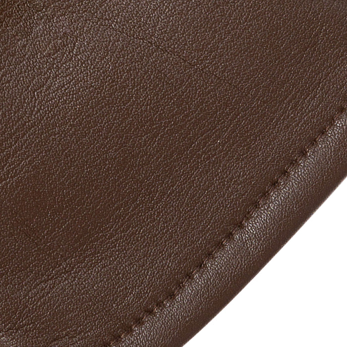 Women's Single Point Lined Leather Gloves in Chestnut Closeup