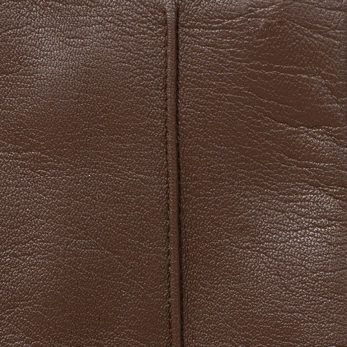 Women's Single Point Lined Leather Gloves in Chestnut Stitching
