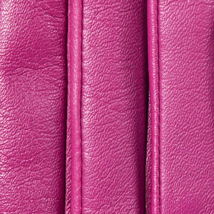 Women's Single Point Lined Leather Gloves in Hot Pink Fingers