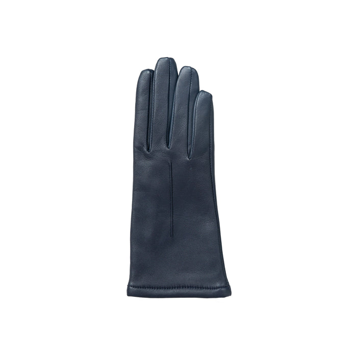 Women's Single Point Lined Leather Gloves in Navy Right