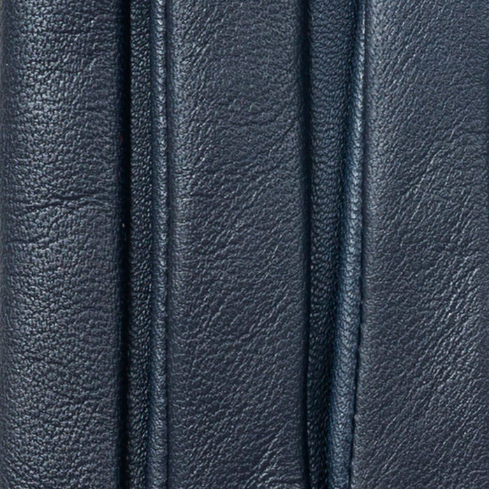 Women's Single Point Lined Leather Gloves in Navy Fingers