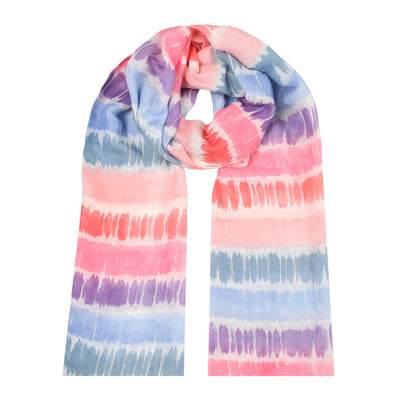 Women S Lightweight Scarf With Brushstroke Stripes