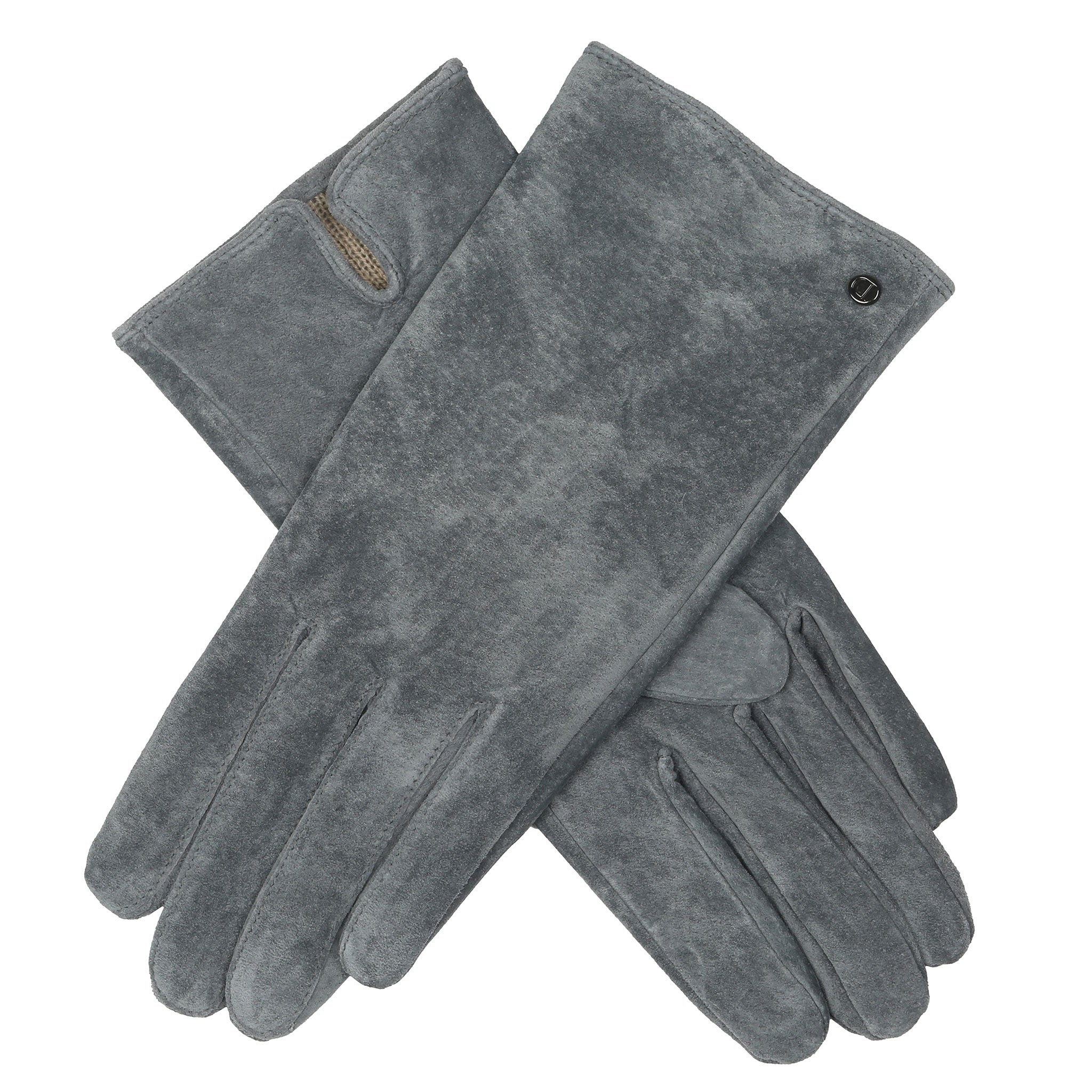 Grey suede ladies gloves discount