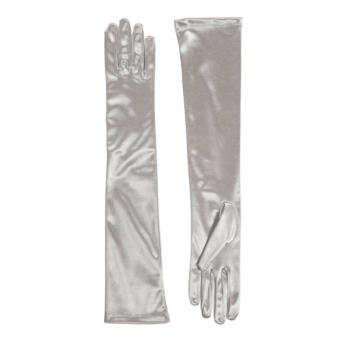 Women's Satin Full Finger Short Gloves - Wrist Length Party & Wedding Gloves In Multiple Colors