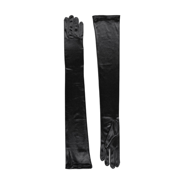 Farfetch Long Knit Gloves Women's Long Full Length Satin Evening