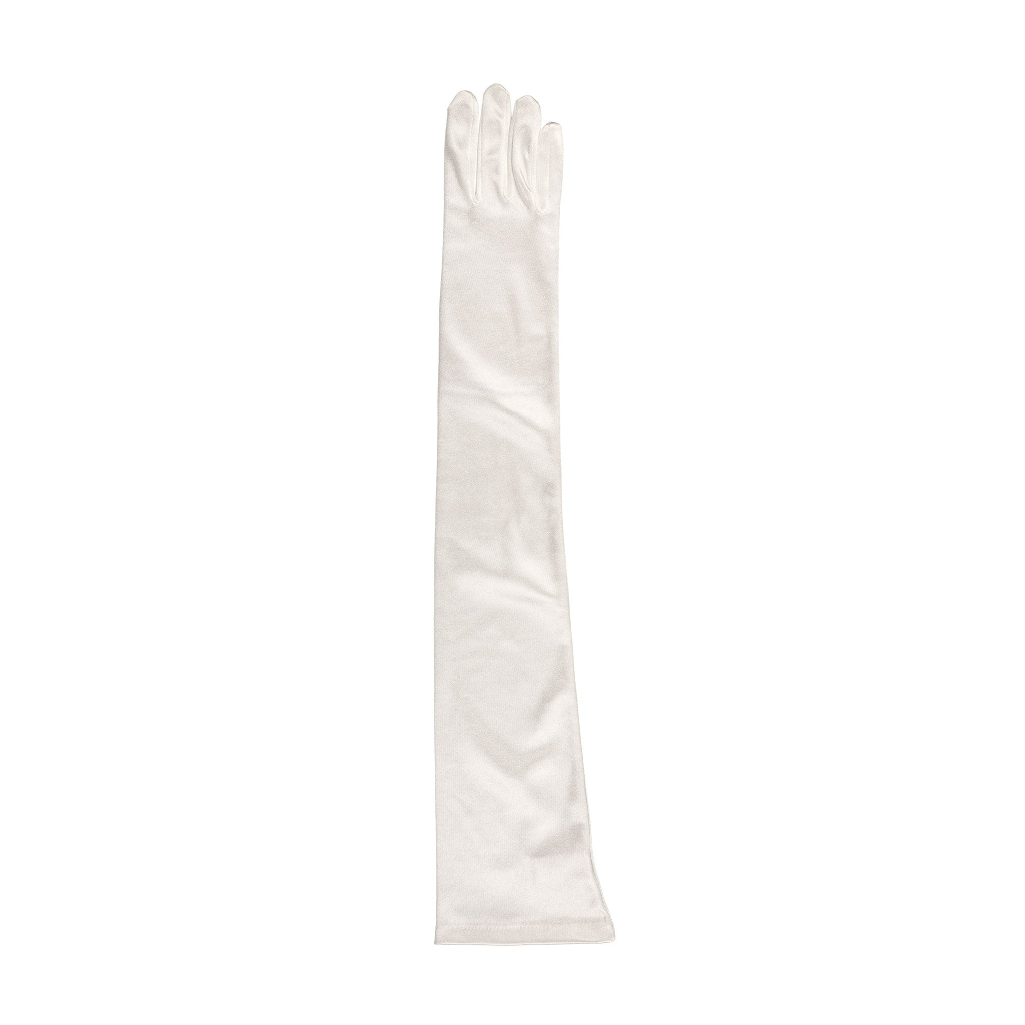 White long sleeve gloves sales