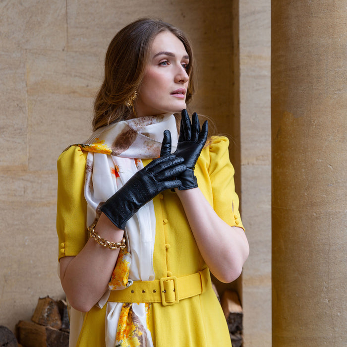 Women's Perforated Leather Gloves | Dents