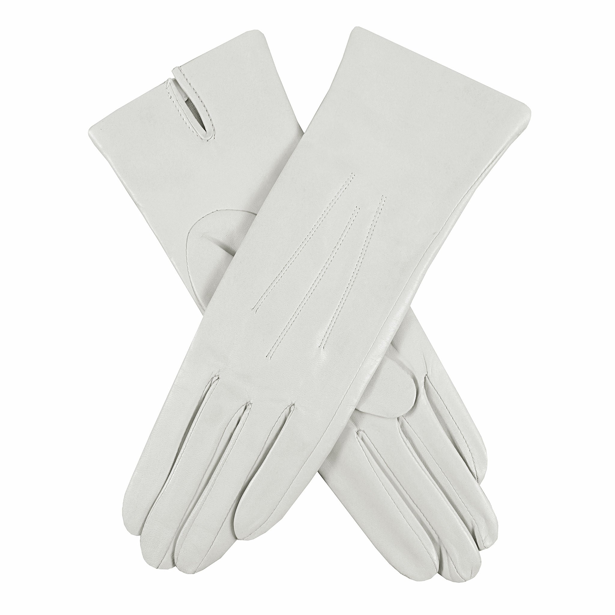 Women's Three-Point Silk-Lined Leather Gloves | Dents