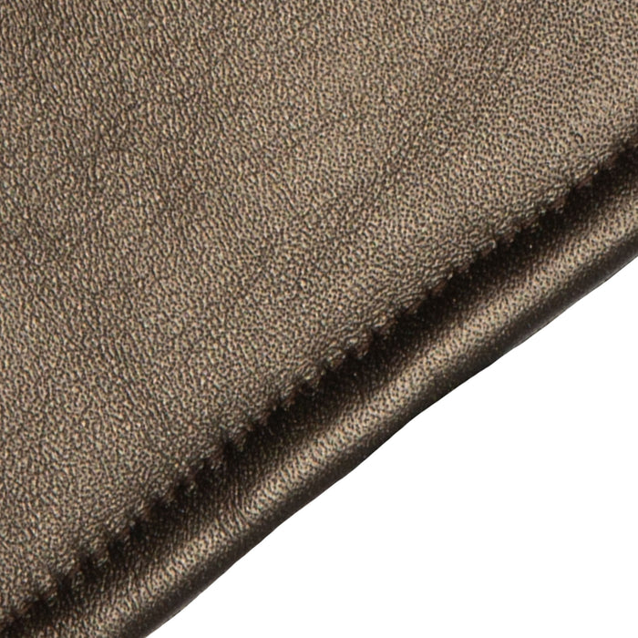 Women's Single Point Lined Leather Gloves in Pewter Closeup