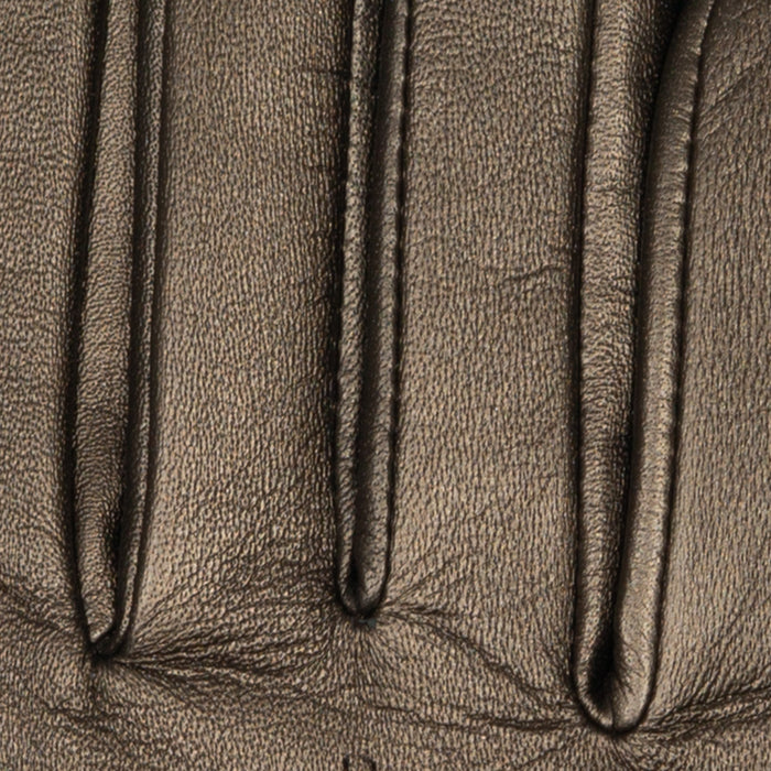 Women's Single Point Lined Leather Gloves in Pewter Fingers