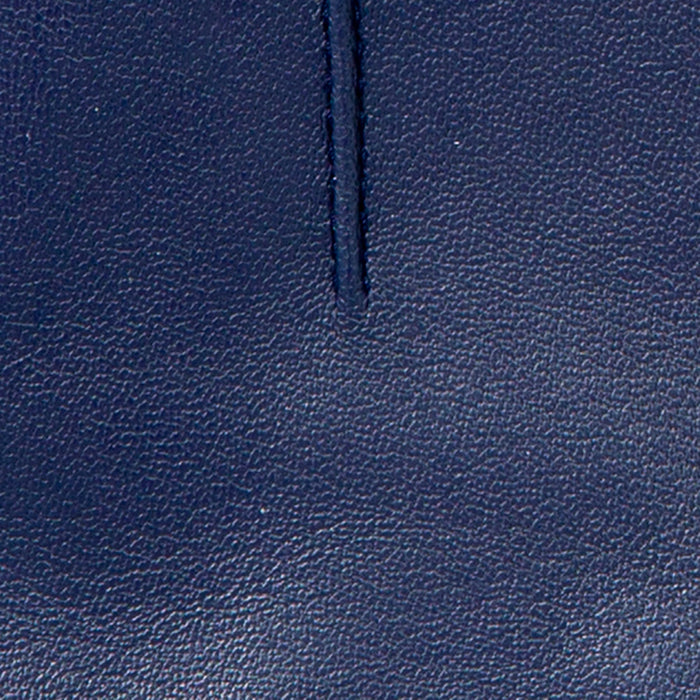 Women's Single Point Lined Leather Gloves in Royal Blue Stitching