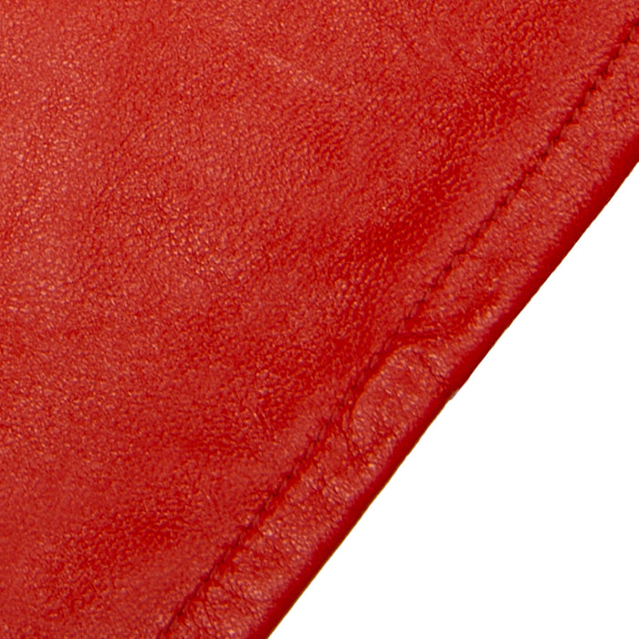 Women's Single Long Above-Elbow Lined Leather Gloves Berry closeup