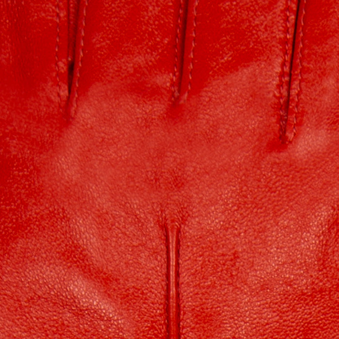 Women's Single Long Above-Elbow Lined Leather Gloves Berry fingers