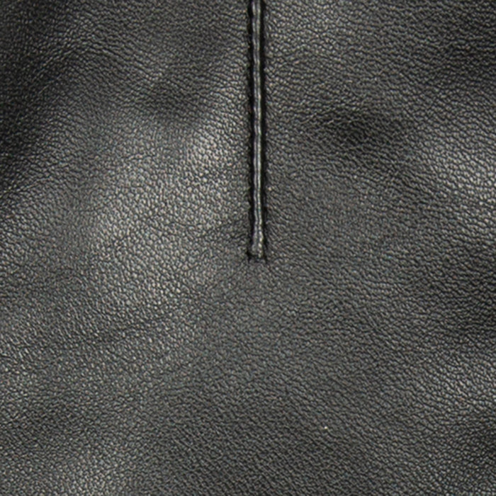 Women's Single Long Above-Elbow Lined Leather Gloves Black stitching