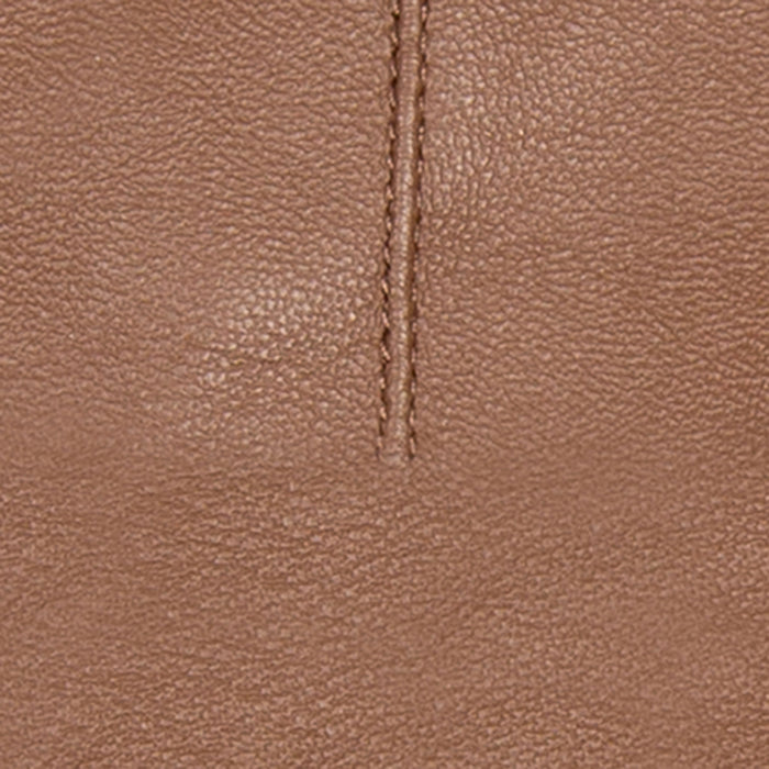 Women's Single Long Above-Elbow Lined Leather Gloves Country Brown stitching