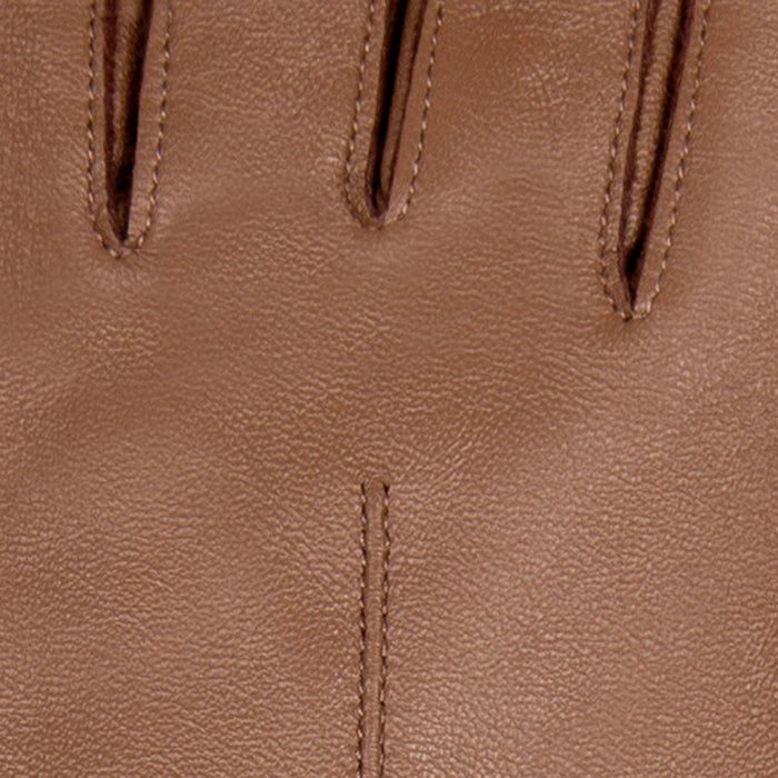 Women's Single Long Above-Elbow Lined Leather Gloves Country Brown fingers