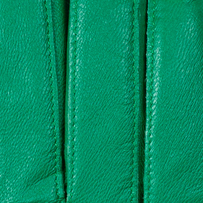 Women's Single Long Above-Elbow Lined Leather Gloves Emerald fingers