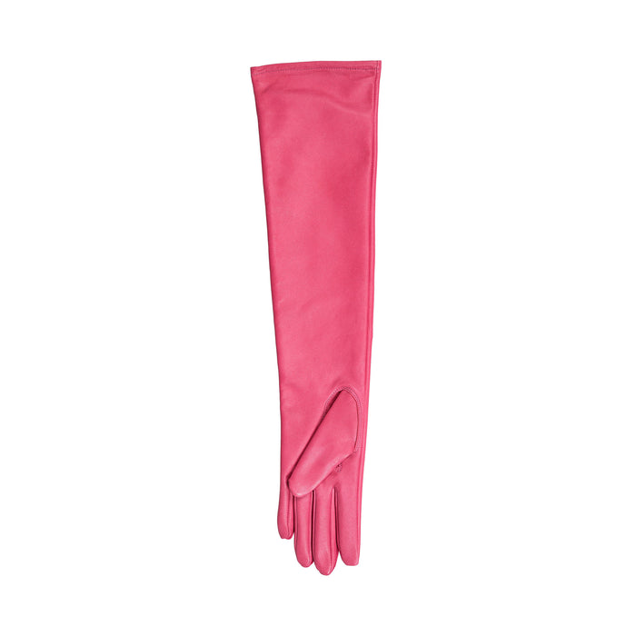Women's Single Long Above-Elbow Lined Leather Gloves Sorbet Left