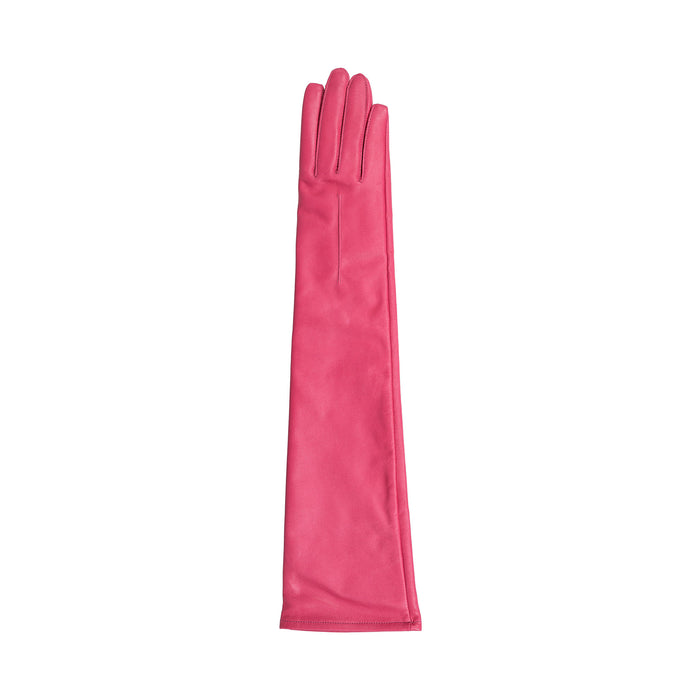 Women's Single Long Above-Elbow Lined Leather Gloves Sorbet Right