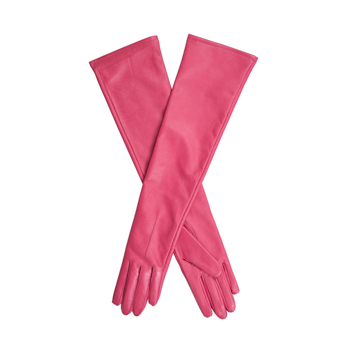 Women's Single Long Above-Elbow Lined Leather Gloves Sorbet