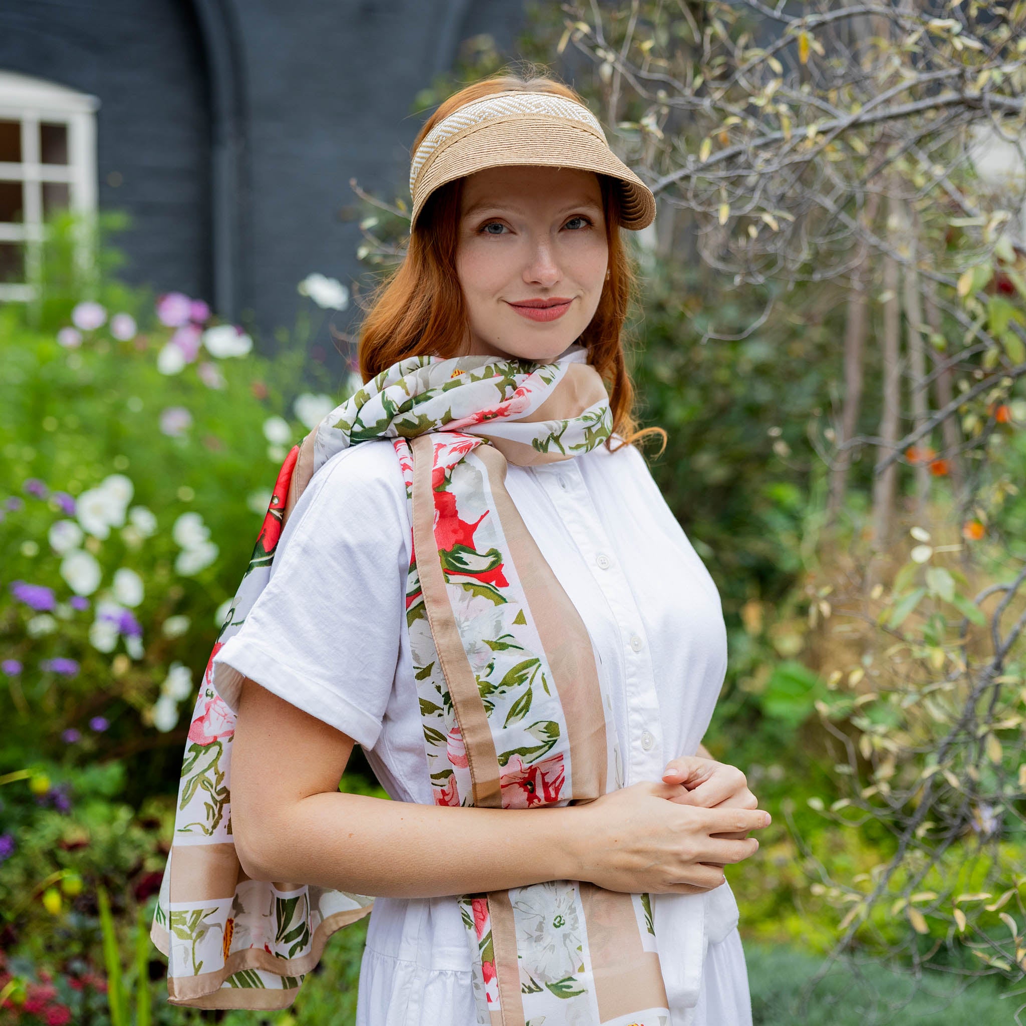 Woven Straw Sun Visor - Natural Catalina Straw Visor | Premium Straw Visor | Hemlock Hat Co main image 2