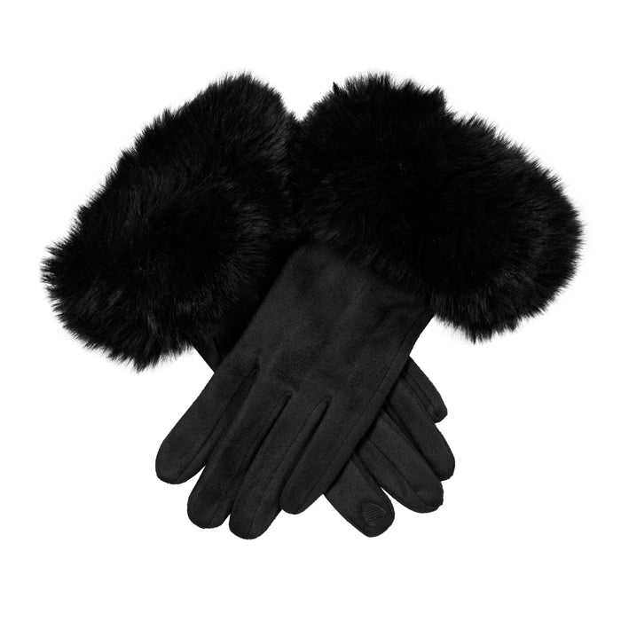 Women’s Touchscreen Velour-Lined Faux Suede Gloves | Dents