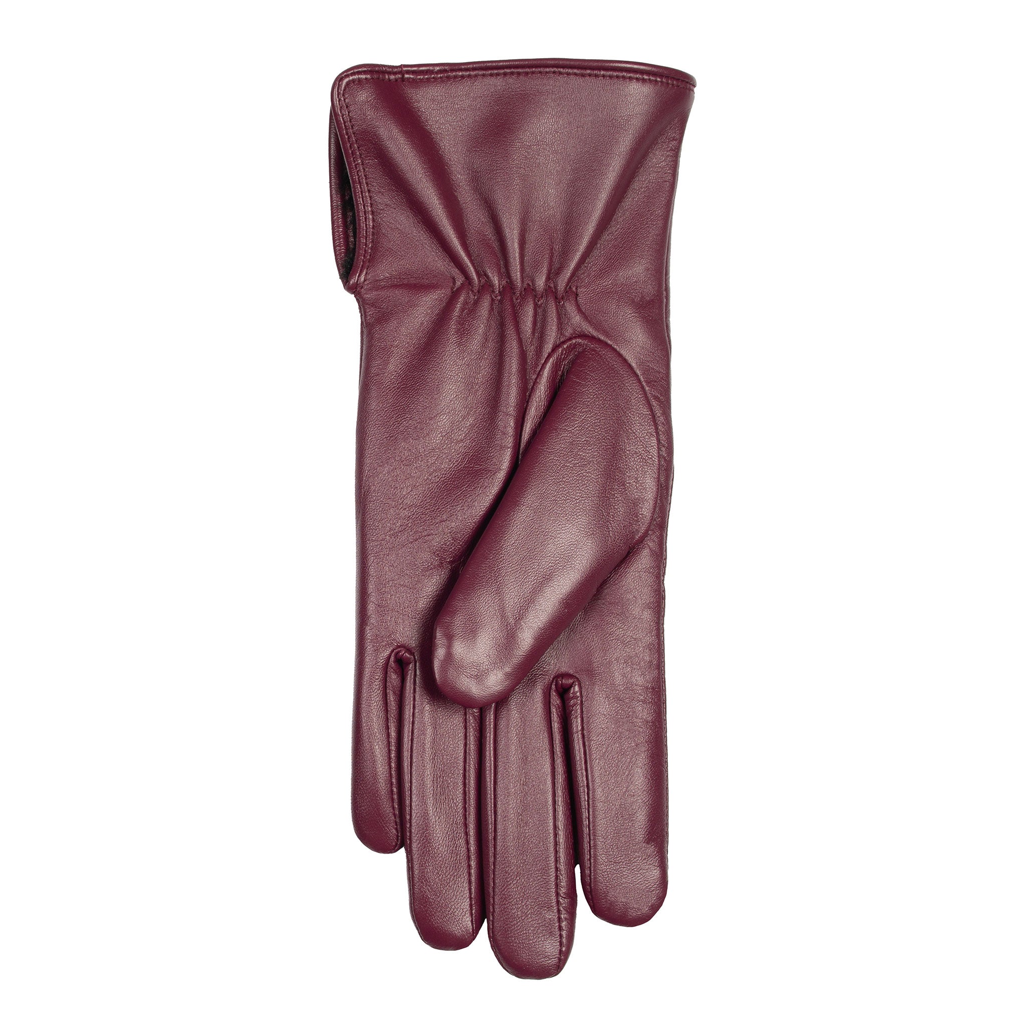 Women's Touchscreen Water-Resistant Faux Fur-Lined Leather Gloves