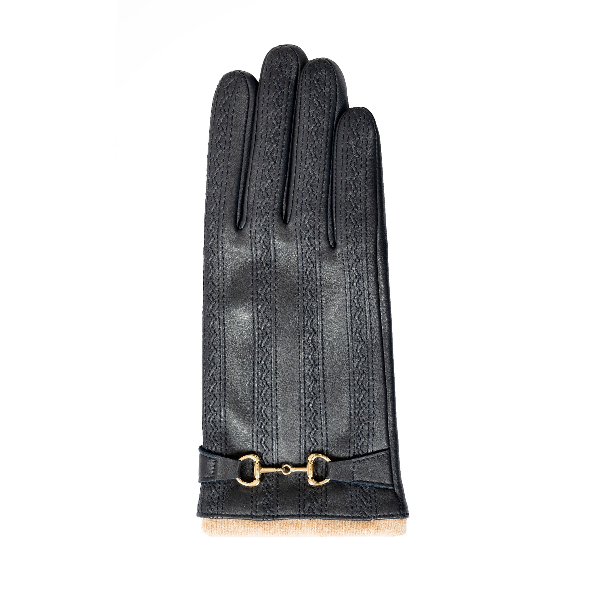 Women's Touchscreen Water-Resistant Wool Blend-Lined Leather