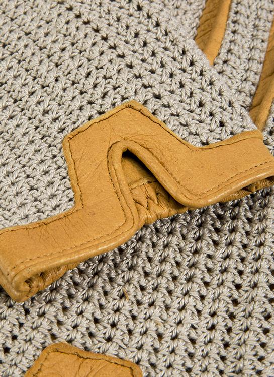 Burghley | Men's Crochet Back Peccary Leather Gloves | Dents