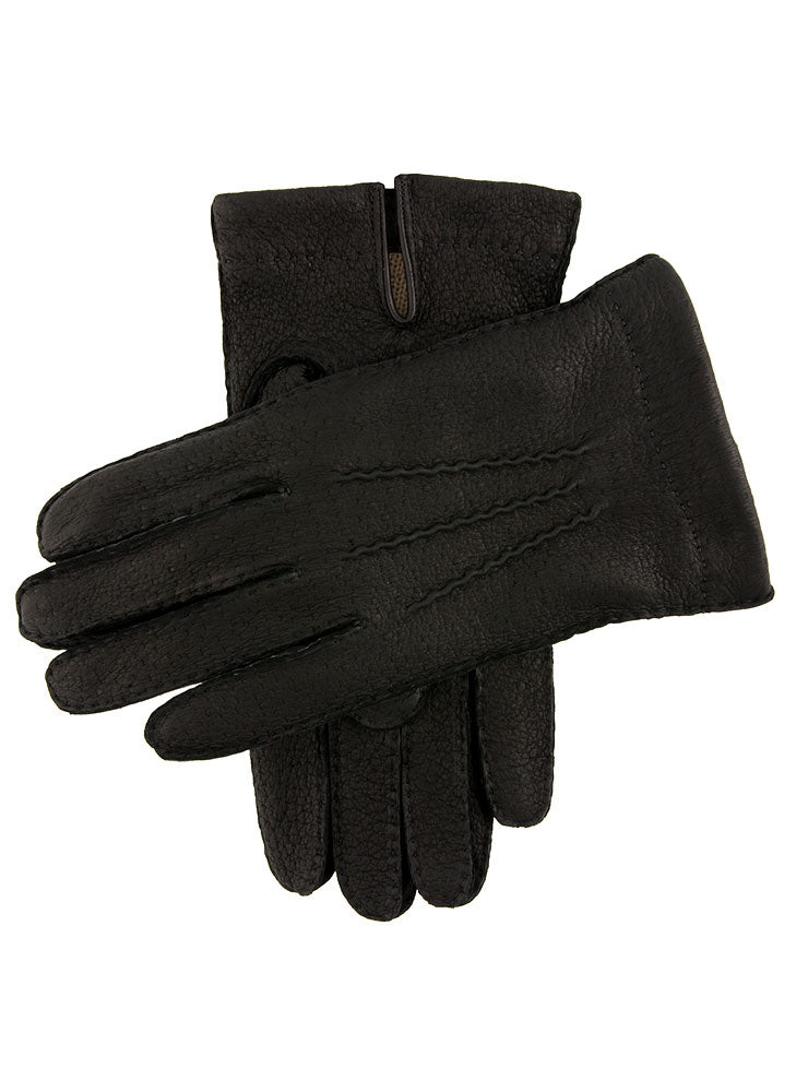 小物 DENTS PECCARY LEATHER GLOVES BLACK 8 Men's Water Resistant Goatskin Leather Biker Gloves | Dents