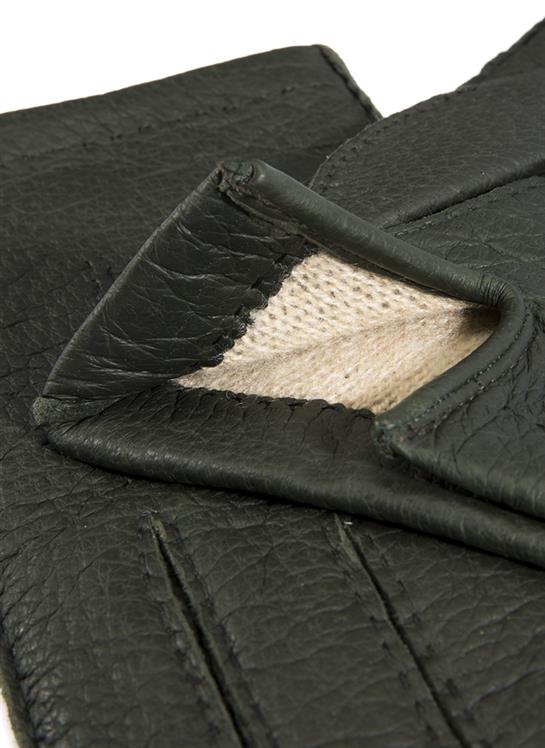 小物 DENTS PECCARY LEATHER GLOVES BLACK 8 Dents Men's Melton Handsewn Unlined Peccary Leather Gloves