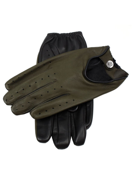 Men's Heritage Two-Colour Leather Driving Gloves