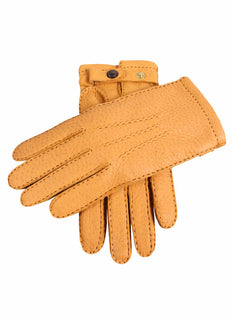 Men's Heritage Handsewn Three-Point Cashmere-Lined Peccary Leather Gloves