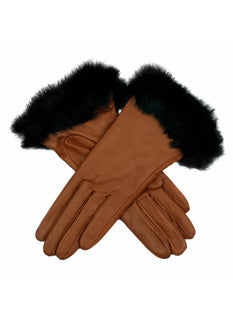 Women's Heritage Silk-Lined Leather Gloves with Fur Cuffs