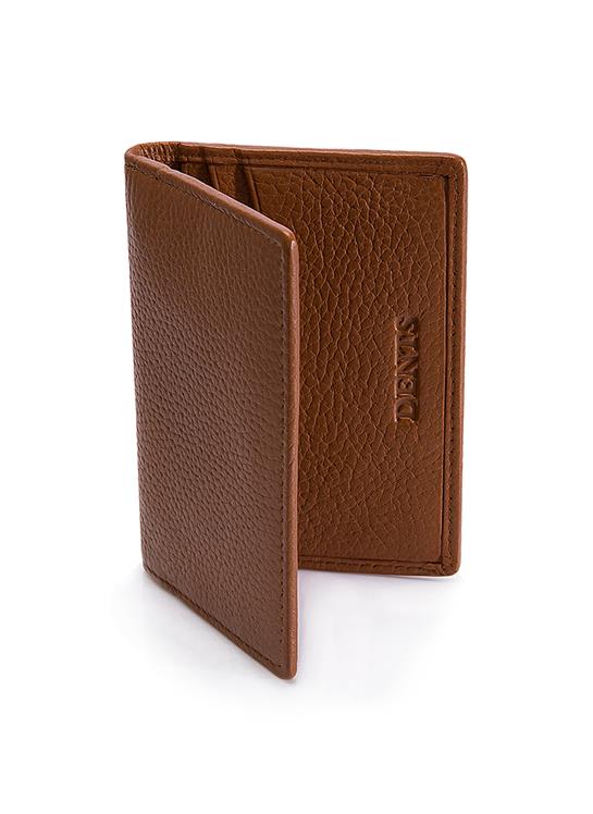 Pebble Leather Credit Card Holder