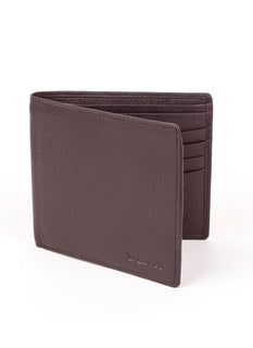 Men's Slim Pebble Grain Leather Bifold Wallet with RFID Blocking