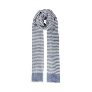 Women’s Stripe Lightweight Scarf with Colour Block Ends